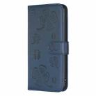 For iPhone 17 Four-leaf Embossed Leather Phone Case(Blue) - 2