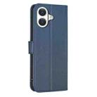 For iPhone 17 Four-leaf Embossed Leather Phone Case(Blue) - 3