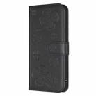 For iPhone 17 Four-leaf Embossed Leather Phone Case(Black) - 2
