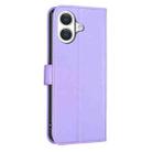 For iPhone 17 Four-leaf Embossed Leather Phone Case(Purple) - 3
