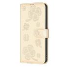 For iPhone 17 Four-leaf Embossed Leather Phone Case(Gold) - 2