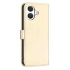 For iPhone 17 Four-leaf Embossed Leather Phone Case(Gold) - 3