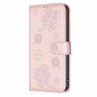 For iPhone 17 Four-leaf Embossed Leather Phone Case(Pink) - 2