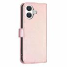For iPhone 17 Four-leaf Embossed Leather Phone Case(Pink) - 3