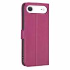 For iPhone 17 Air Four-leaf Embossed Leather Phone Case(Rose Red) - 3