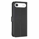 For iPhone 17 Air Four-leaf Embossed Leather Phone Case(Black) - 3