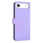 For iPhone 17 Air Four-leaf Embossed Leather Phone Case(Purple) - 3