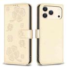 For iPhone 17 Pro Four-leaf Embossed Leather Phone Case(Gold) - 1