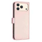 For iPhone 17 Pro Four-leaf Embossed Leather Phone Case(Pink) - 3