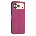 For iPhone 17 Pro Max Four-leaf Embossed Leather Phone Case(Rose Red) - 3