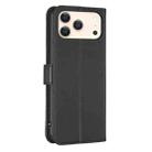 For iPhone 17 Pro Max Four-leaf Embossed Leather Phone Case(Black) - 3
