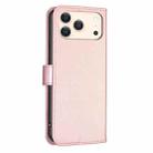 For iPhone 17 Pro Max Four-leaf Embossed Leather Phone Case(Pink) - 3