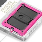 For Samsung Galaxy Tab A9+ Silicone Hydric PC Tablet Case with Shoulder Strap & Holder(Rose Red) - 3