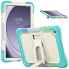 For Samsung Galaxy Tab A9+ Silicone Hydric PC Tablet Case with Shoulder Strap & Holder(Colorful Light Blue) - 2