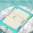 For Samsung Galaxy Tab A9+ Silicone Hydric PC Tablet Case with Shoulder Strap & Holder(Colorful Light Blue) - 3