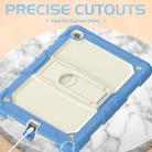 For Samsung Galaxy Tab A9+ Silicone Hydric PC Tablet Case with Shoulder Strap & Holder(Beige Cyan Blue) - 3