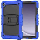 For Samsung Galaxy Tab A9+ Silicone Hydric PC Tablet Case with Shoulder Strap & Holder(Dark Blue) - 2