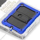 For Samsung Galaxy Tab A9+ Silicone Hydric PC Tablet Case with Shoulder Strap & Holder(Dark Blue) - 3