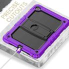 For Samsung Galaxy Tab A9+ Silicone Hydric PC Tablet Case with Shoulder Strap & Holder(Purple) - 3