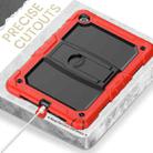 For Samsung Galaxy Tab A9+ Silicone Hydric PC Tablet Case with Shoulder Strap & Holder(Red) - 3