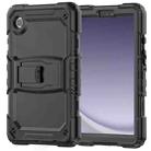 For Samsung Galaxy Tab A9 Silicone Hydric PC Tablet Case with Shoulder Strap & Holder(Black) - 2