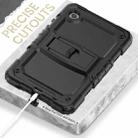 For Samsung Galaxy Tab A9 Silicone Hydric PC Tablet Case with Shoulder Strap & Holder(Black) - 3