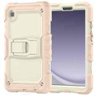 For Samsung Galaxy Tab A9 Silicone Hydric PC Tablet Case with Shoulder Strap & Holder(Rose Gold) - 2