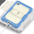 For Samsung Galaxy Tab A9 Silicone Hydric PC Tablet Case with Shoulder Strap & Holder(Beige Cyan Blue) - 3
