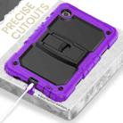 For Samsung Galaxy Tab A9 Silicone Hydric PC Tablet Case with Shoulder Strap & Holder(Purple) - 3