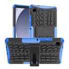 For Samsung Galaxy Tab A9 Tire Texture TPU + PC Tablet Case with Holder(Blue) - 1