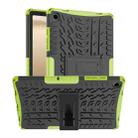 For Samsung Galaxy Tab A9+ Tire Texture TPU + PC Tablet Case with Holder(Green) - 1