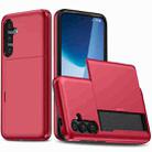 For Samsung Galaxy S24+ 5G Shockproof Armor Phone Case with Card Slot(Red) - 1