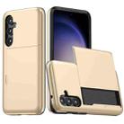 For Samsung Galaxy S23 FE 5G Shockproof Armor Phone Case with Card Slot(Gold) - 1