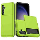 For Samsung Galaxy S23 FE 5G Shockproof Armor Phone Case with Card Slot(Green) - 1