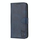 For Google Pixel 10 Pro XL Embossed Happy Cat Pattern Flip Leather Phone Case(Blue) - 2
