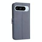 For Google Pixel 10 Pro XL Embossed Happy Cat Pattern Flip Leather Phone Case(Blue) - 3