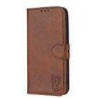For Google Pixel 10 Pro XL Embossed Happy Cat Pattern Flip Leather Phone Case(Brown) - 2