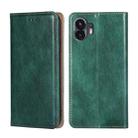 For Nothing Phone 2 Gloss Oil Solid Color Magnetic Leather Phone Case(Green) - 1