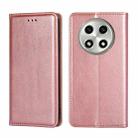 For OPPO A2 Pro 5G Gloss Oil Solid Color Magnetic Leather Phone Case(Rose Gold) - 1