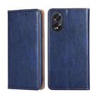 For OPPO A38 4G / A18 4G Gloss Oil Solid Color Magnetic Leather Phone Case(Blue) - 1