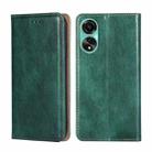 For OPPO A78 4G Gloss Oil Solid Color Magnetic Leather Phone Case(Green) - 1