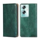 For OPPO A79 5G Global Gloss Oil Solid Color Magnetic Leather Phone Case(Green) - 1