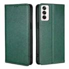 For OPPO Reno12 5G Global Gloss Oil Solid Color Magnetic Leather Phone Case(Green) - 1
