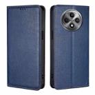 For OPPO Reno12 F 5G Gloss Oil Solid Color Magnetic Leather Phone Case(Blue) - 1