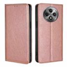 For OPPO Reno12 F 5G Gloss Oil Solid Color Magnetic Leather Phone Case(Rose Gold) - 1