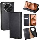 For OPPO Find X8 Ultra 5G Gloss Oil Solid Color Magnetic Leather Phone Case(Black) - 1