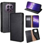 For OPPO A5 5G 2025 Global Gloss Oil Solid Color Magnetic Leather Phone Case(Black) - 1