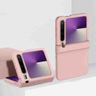For Huawei Pura X Three-stage Hinge Skin Feel PC Phone Case(Pink) - 1