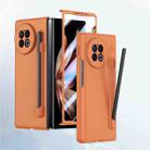 For vivo X Fold2 Integrated Skin Feel PC Phone Case with Pen / Pen Box(Orange) - 1