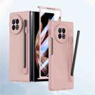 For vivo X Fold2 Integrated Skin Feel PC Phone Case with Pen / Pen Box(Pink) - 1